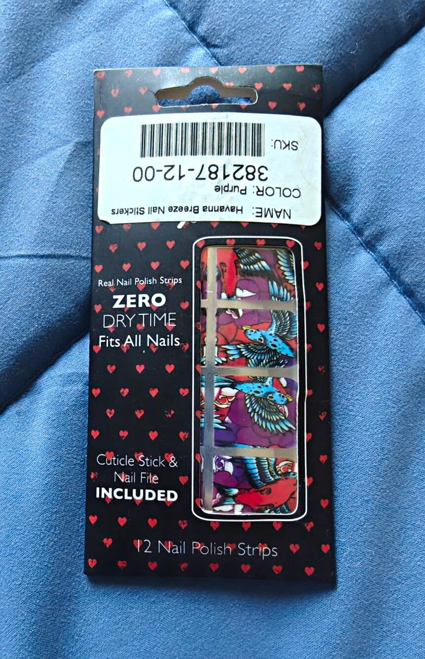 Iron Fist Nail Polish Strips 12 Count Multicolor Gloss Effect Rockabilly Tattoo
